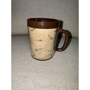 Thermo Serv Vintage 1970s Plastic Insulated Coffee Cup International Languages